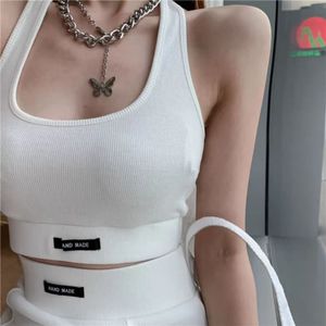 White Crop Top With Mini Skirt