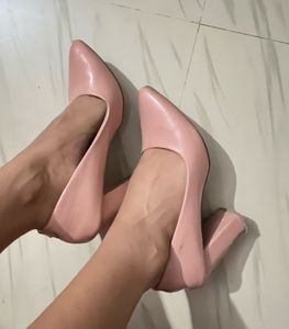 Chic Pink Block Heels