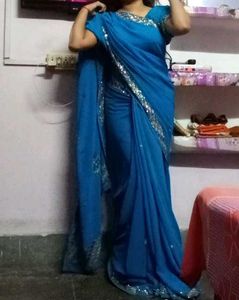 Heavy Saree With Blouse Combo 😍