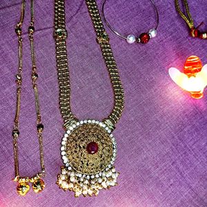 Marathi Wear Set , Jewellery Combo