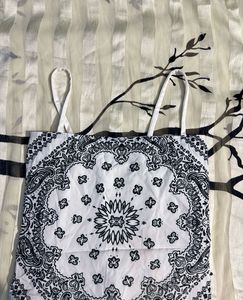 Bandana Print Crop Top
