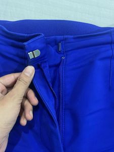 Blue Straight Leg Trousers