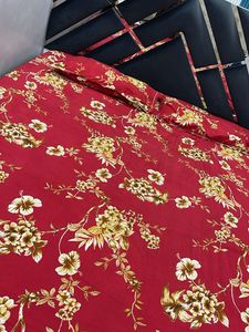Vibrant Floral Red Bed set  with pillows cover