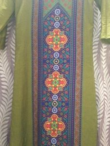 Green A Line Kurta