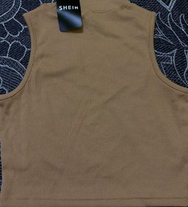 Shein Ribbed Turtleneck Top