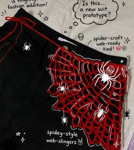 Spiderman Web Crochet Crop Top