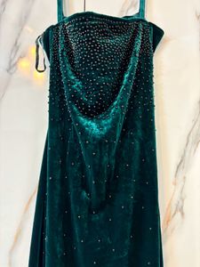 Gorgeous Green Gown Velvet