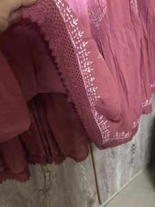 Pretty Pink Ombre Tiered Ethnic Gown