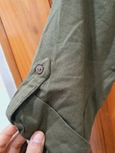 STOP olive Green Straight Kurta (WOMEN'S)