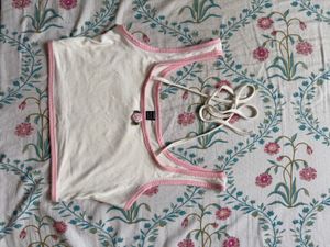 Cute Rose Trim Tank Top