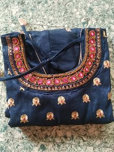 Heavy Party Wear 😍Heavy Dark Blue Top😘