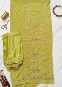 Elegant Lime Green Embroidered Kurta Set