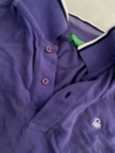 Purple Benetton Polo T-Shirt