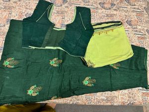 Beautiful Green Saree with Blouse
