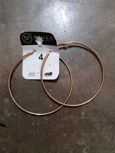 Large Rose Gold Hoop Earrings