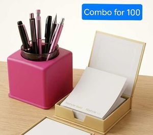 Desk Organizer Pen Holder & Small Notes Set