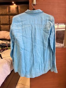 Blue Long Sleeve Button-Up Shirt