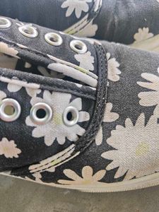 Floral Print Canvas Sneakers