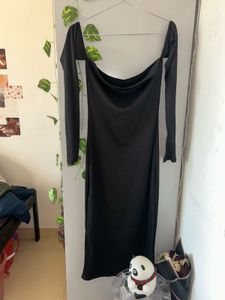 StyleCast Black Off Shoulder Bodycon Dress(S) Gift