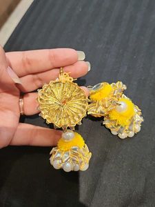Yellow Tassel Earrings