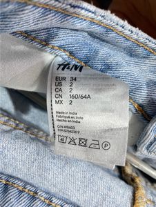 Light Wash Denim Mini Skirt
