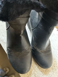 Black Wedge Heel Ankle Boots