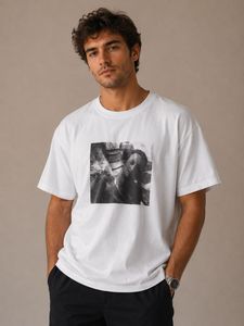 White Graphic Print T-Shirt