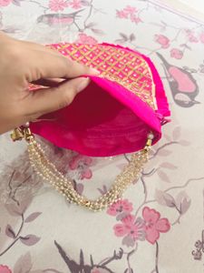 Beautiful Gota Patti Work Potli Bag