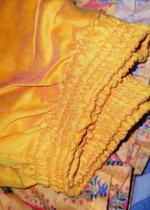 Vibrant Orange layered sharara suit