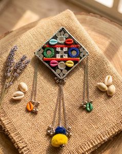 Bohemian Mirror &amp; Shell Hair Clip