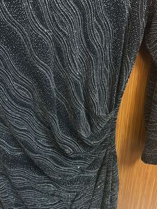 Sparkly Ruched Black Dress