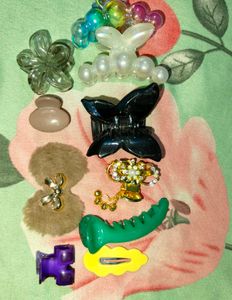 Cute Hair Accessories Combo | Butterfly, Mermaid,