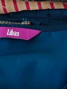 Libas Blue Embroidered Kurta Set with Dupatta