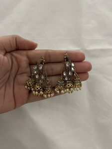 Peacock Jhumka Earrings
