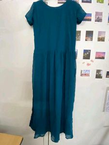 Stunning Teal Embellished Kurti Set