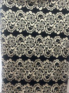 Elegant Black &amp; Gold Lace Skirt