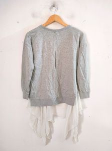 Sale White With Grey Dress (Women's)