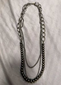 Chunky Chain &amp; Pearl Layered Necklace
