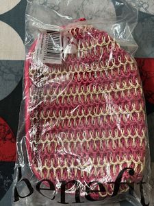 Benefit Pink Woven Cosmetic Pouch