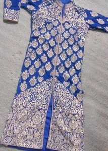 Royal Blue Embroidered Kurta with dupatta