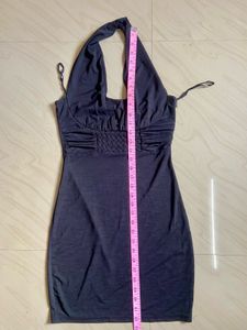 Black Halter Neck Mini Dress