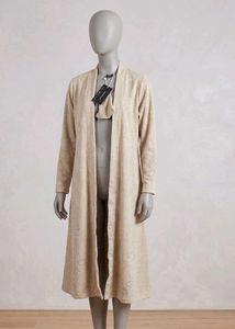 Beige Long Cardigan with Pattern💫🦋