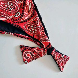 Paisley Print Tie-Side Bikini Bottom