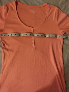 Coral Henley Top
