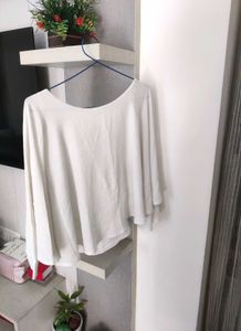 ZARA Chic White Flowy Top
