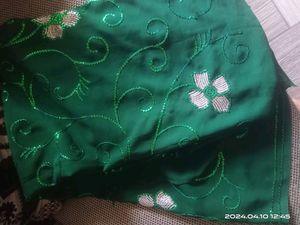 Chiffon Saree With Chamki Work