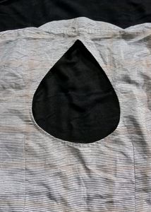 Black And White Gray Blouse