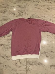 Pink Color Block Long Sleeve Top