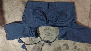 Blue Paisley Print Saree
