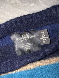 navy blue casual woollen sweater